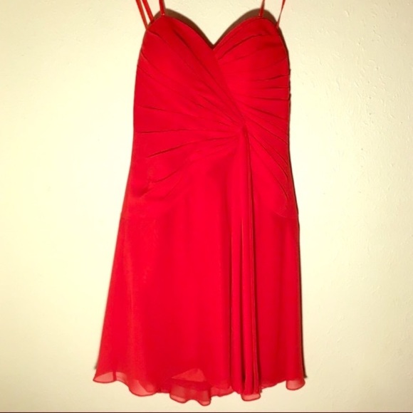 NWOT strapless red Faviana formal dress - Picture 4 of 10